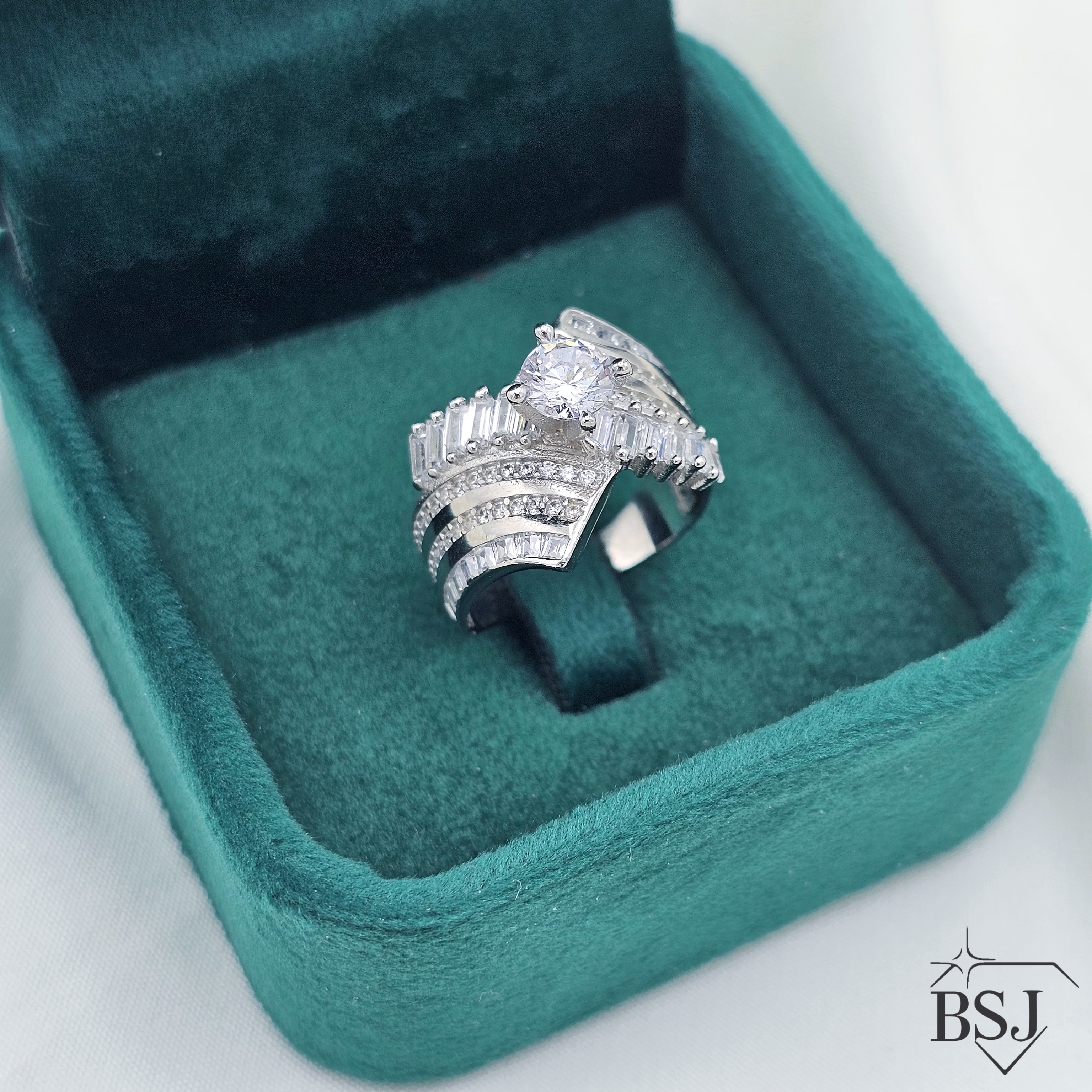 انگشتر نقره جواهری زنانه BSJ-R696